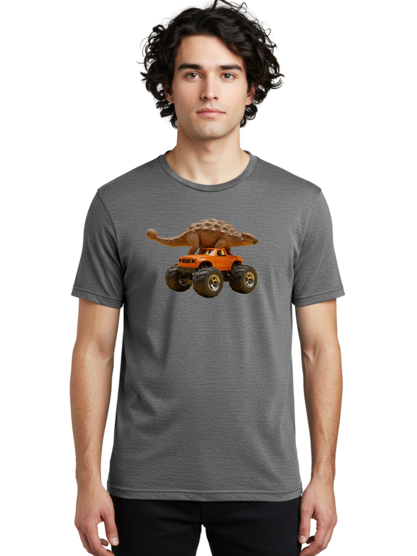 Dino-Truck-1 Men'S Graphic Tee, 100% Cotton, Comfortable Casual Summer Wear, Machine Washable, Vintage Camera, Old Camera, Antique Camera, Black Camera, Classic Photography, Photography Equipment, Nostalgic Device, Film Camera, Camera Art Bah926
