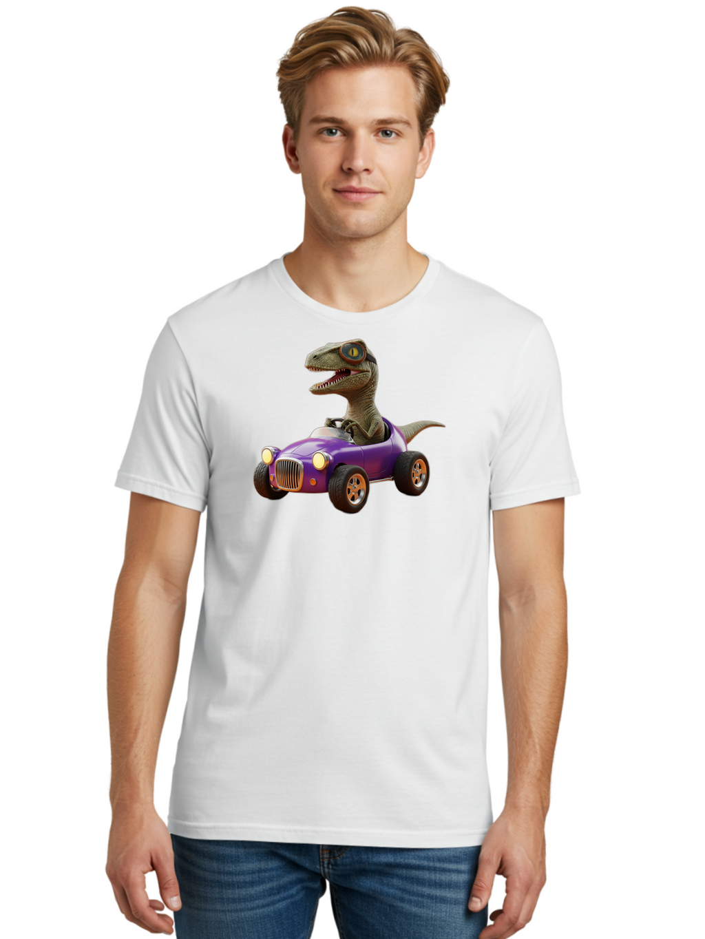 Dinosaur-In-Purple-Car Men'S Graphic Tee, 100% Cotton, Comfortable Casual Summer Wear, Machine Washable, Vintage Camera, Old Camera, Antique Camera, Black Camera, Classic Photography, Photography Equipment, Nostalgic Device, Film Camera, Bah932