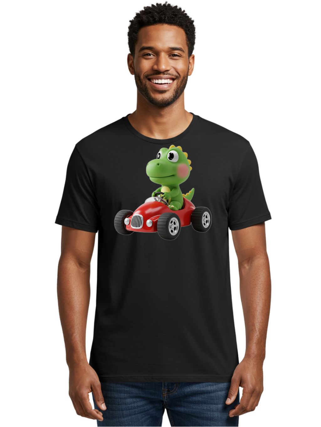 Dinosaur-Racing-Car Men'S Graphic Tee, 100% Cotton, Comfortable Casual Summer Wear, Machine Washable, Vintage Camera, Old Camera, Antique Camera, Black Camera, Classic Photography, Photography Equipment, Nostalgic Device, Film Camera, Bah933