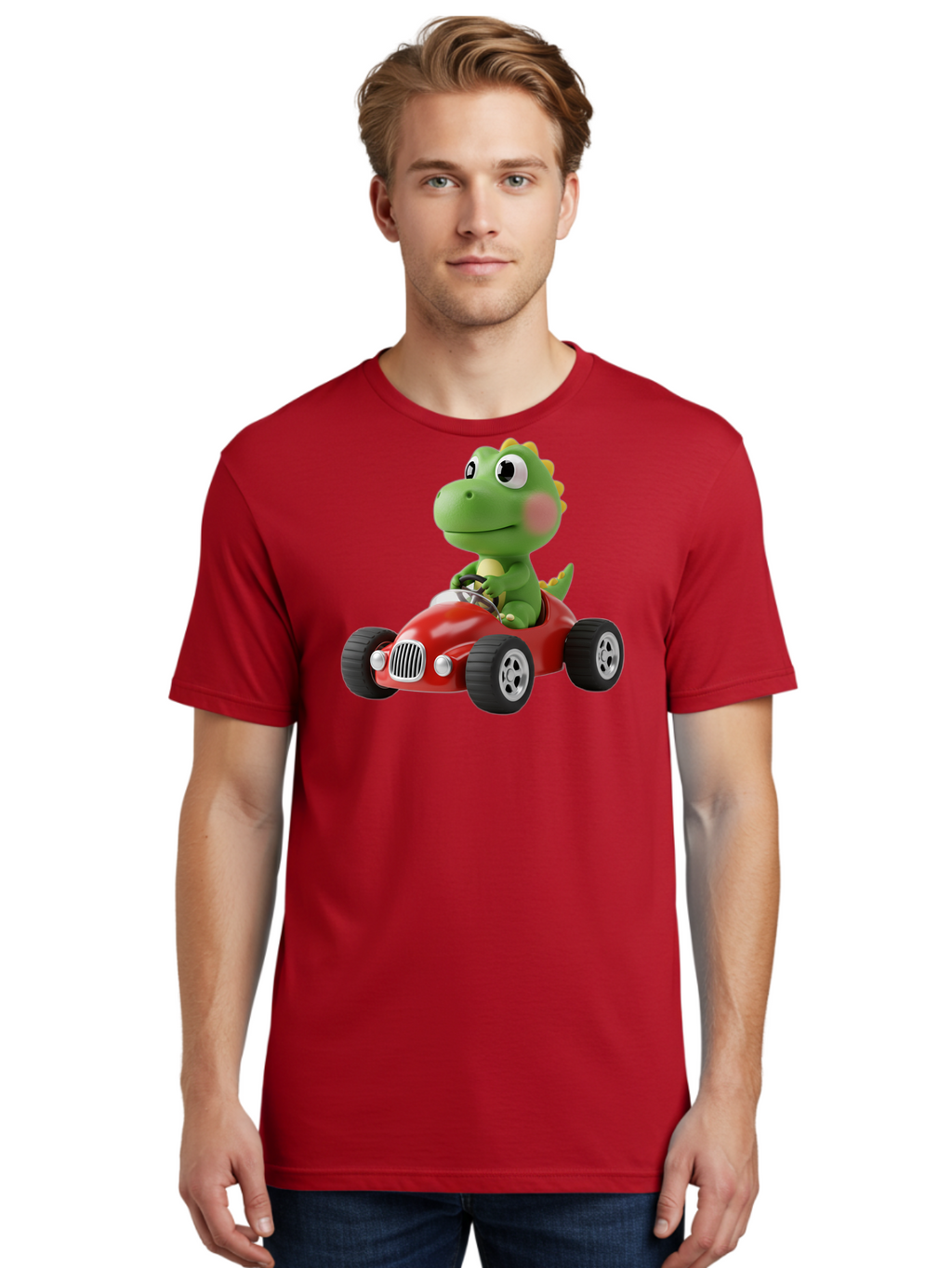 Dinosaur-Racing-Car Men'S Graphic Tee, 100% Cotton, Comfortable Casual Summer Wear, Machine Washable, Vintage Camera, Old Camera, Antique Camera, Black Camera, Classic Photography, Photography Equipment, Nostalgic Device, Film Camera, Bah933