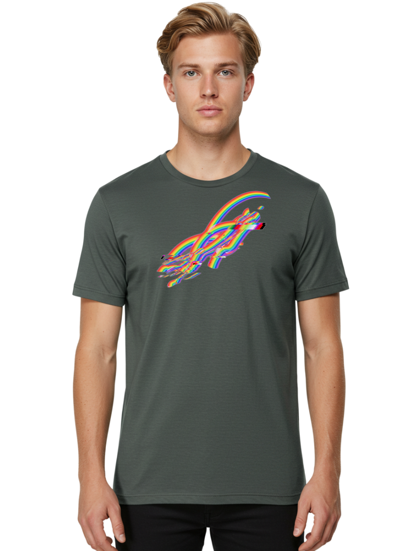 Distorted-Swirl Men'S Graphic Tee, 100% Cotton, Comfortable Casual Summer Wear, Machine Washable, Vintage Camera, Old Camera, Antique Camera, Black Camera, Classic Photography, Photography Equipment, Nostalgic Device, Film Camera, Camera Art Bah935