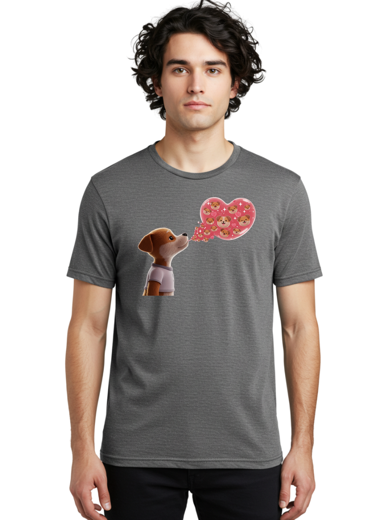 Dog-Blowing-Heart-Kisses Men'S Graphic Tee, 100% Cotton, Comfortable Casual Summer Wear, Machine Washable, Vintage Camera, Old Camera, Antique Camera, Black Camera, Classic Photography, Photography Equipment, Nostalgic Device, Film Camera, Bah940