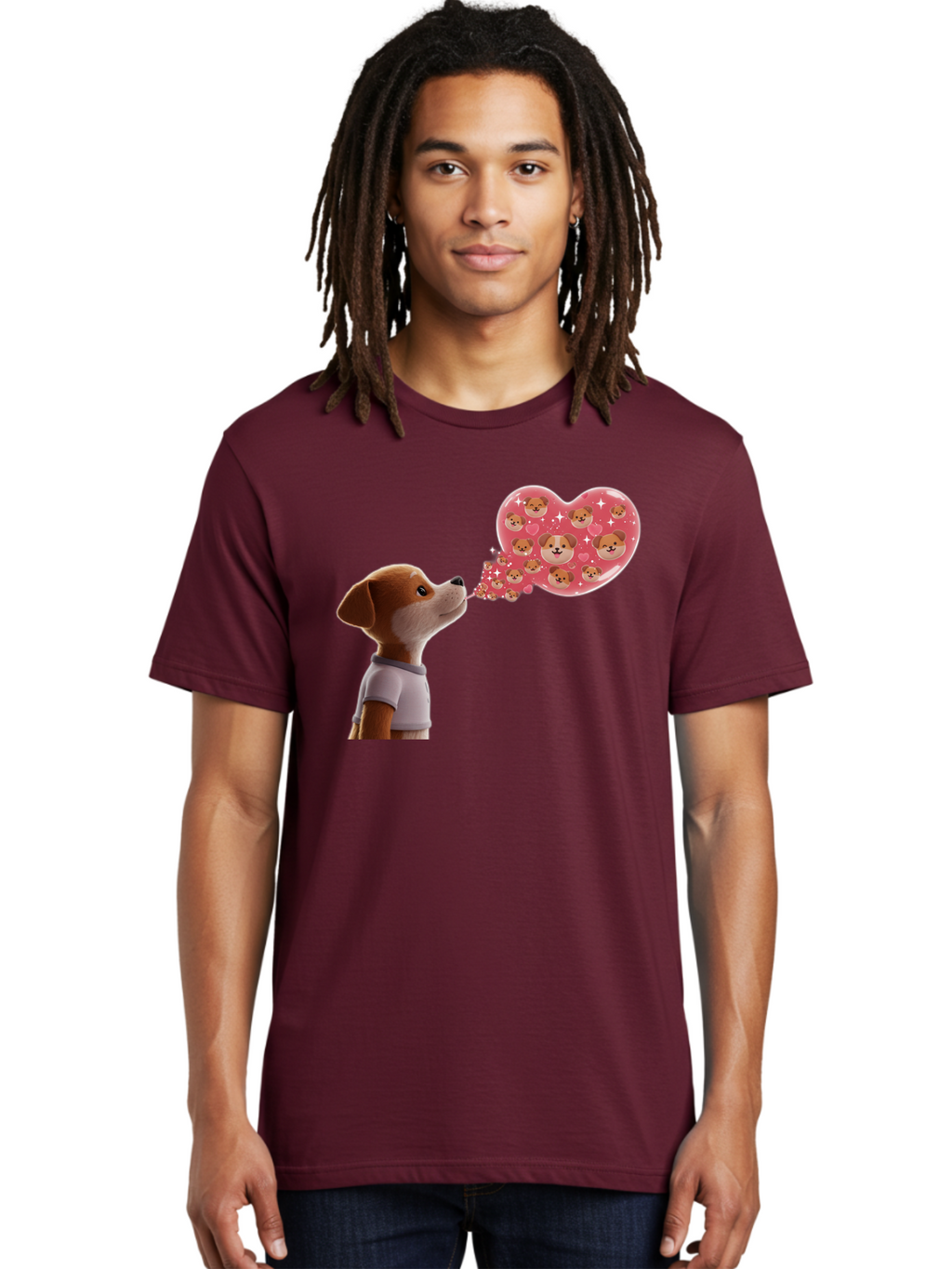 Dog-Blowing-Heart-Kisses Men'S Graphic Tee, 100% Cotton, Comfortable Casual Summer Wear, Machine Washable, Vintage Camera, Old Camera, Antique Camera, Black Camera, Classic Photography, Photography Equipment, Nostalgic Device, Film Camera, Bah940
