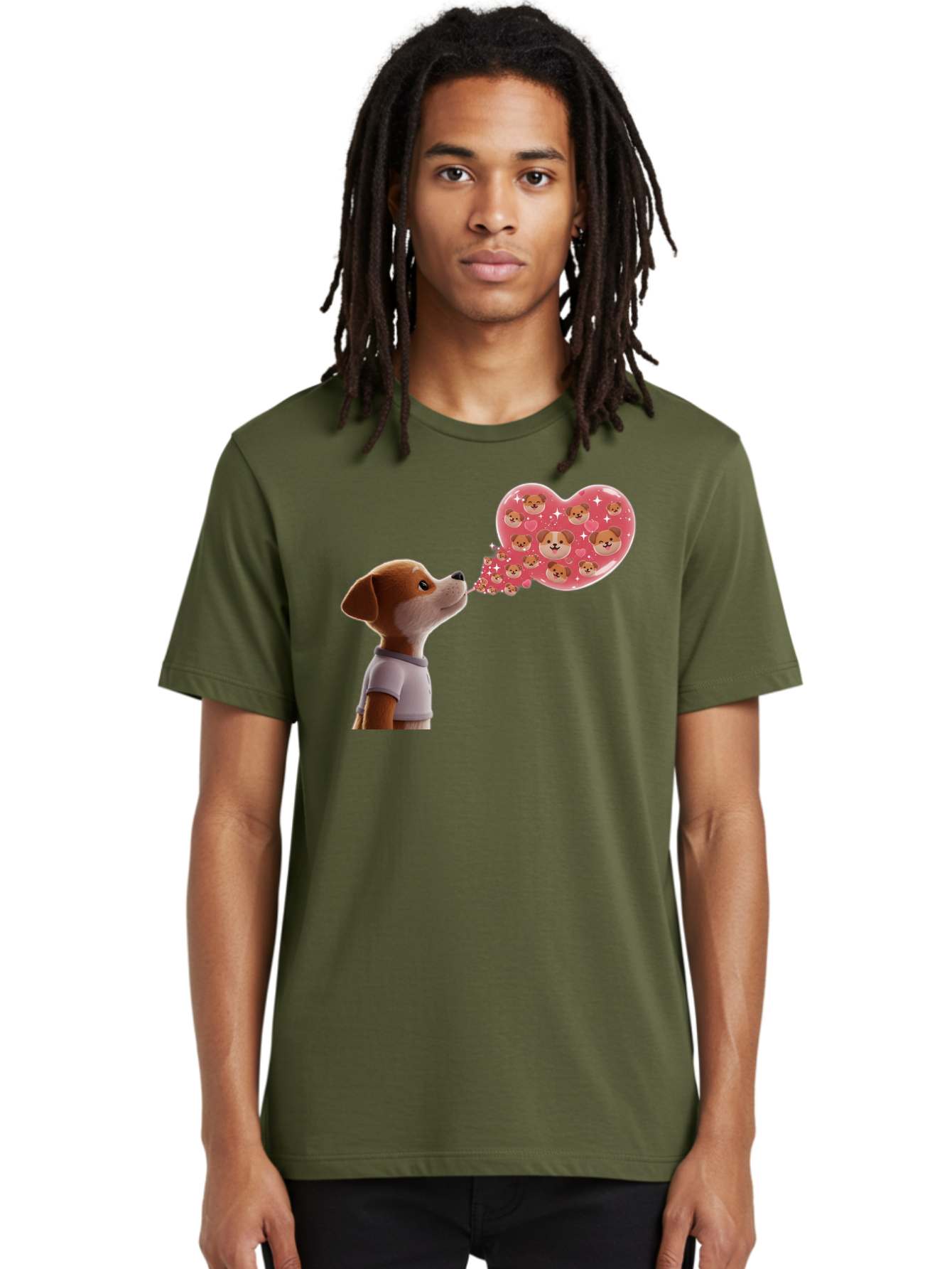 Dog-Blowing-Heart-Kisses Men'S Graphic Tee, 100% Cotton, Comfortable Casual Summer Wear, Machine Washable, Vintage Camera, Old Camera, Antique Camera, Black Camera, Classic Photography, Photography Equipment, Nostalgic Device, Film Camera, Bah940
