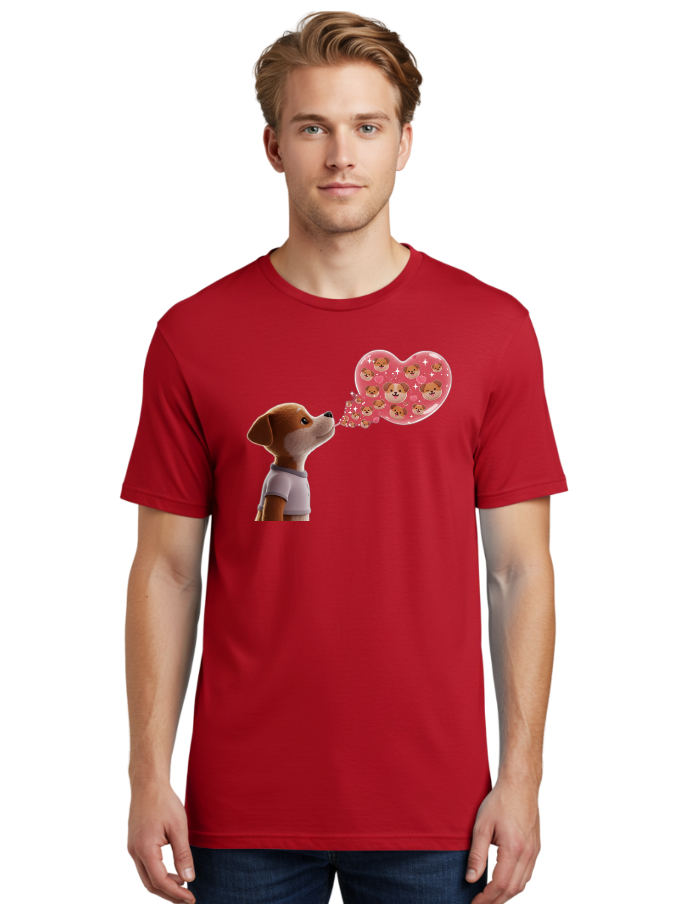 Dog-Blowing-Heart-Kisses Men'S Graphic Tee, 100% Cotton, Comfortable Casual Summer Wear, Machine Washable, Vintage Camera, Old Camera, Antique Camera, Black Camera, Classic Photography, Photography Equipment, Nostalgic Device, Film Camera, Bah940