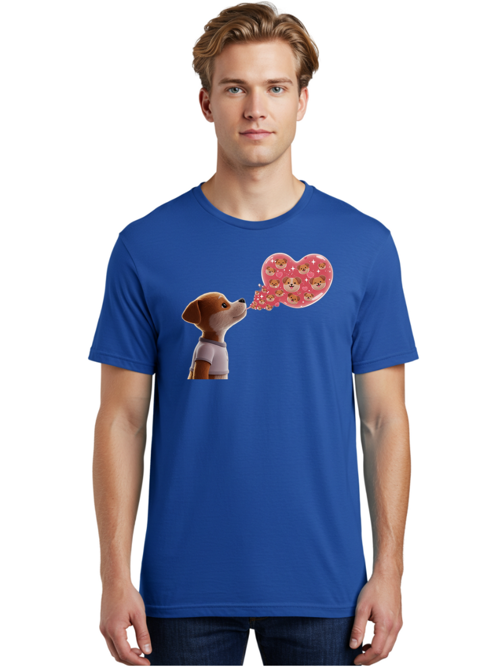 Dog-Blowing-Heart-Kisses Men'S Graphic Tee, 100% Cotton, Comfortable Casual Summer Wear, Machine Washable, Vintage Camera, Old Camera, Antique Camera, Black Camera, Classic Photography, Photography Equipment, Nostalgic Device, Film Camera, Bah940