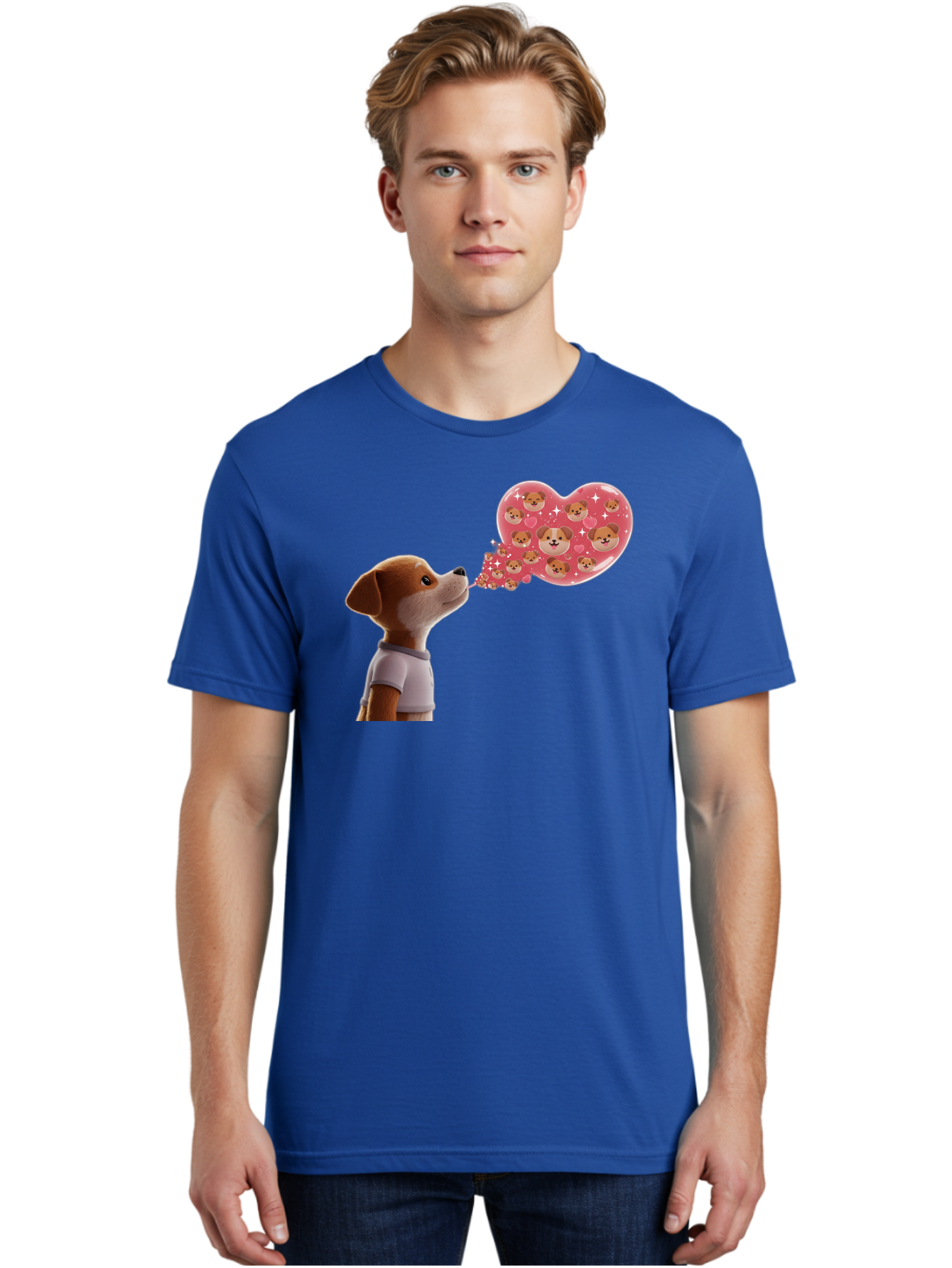 Dog-Blowing-Heart-Kisses Men'S Graphic Tee, 100% Cotton, Comfortable Casual Summer Wear, Machine Washable, Vintage Camera, Old Camera, Antique Camera, Black Camera, Classic Photography, Photography Equipment, Nostalgic Device, Film Camera, Bah940