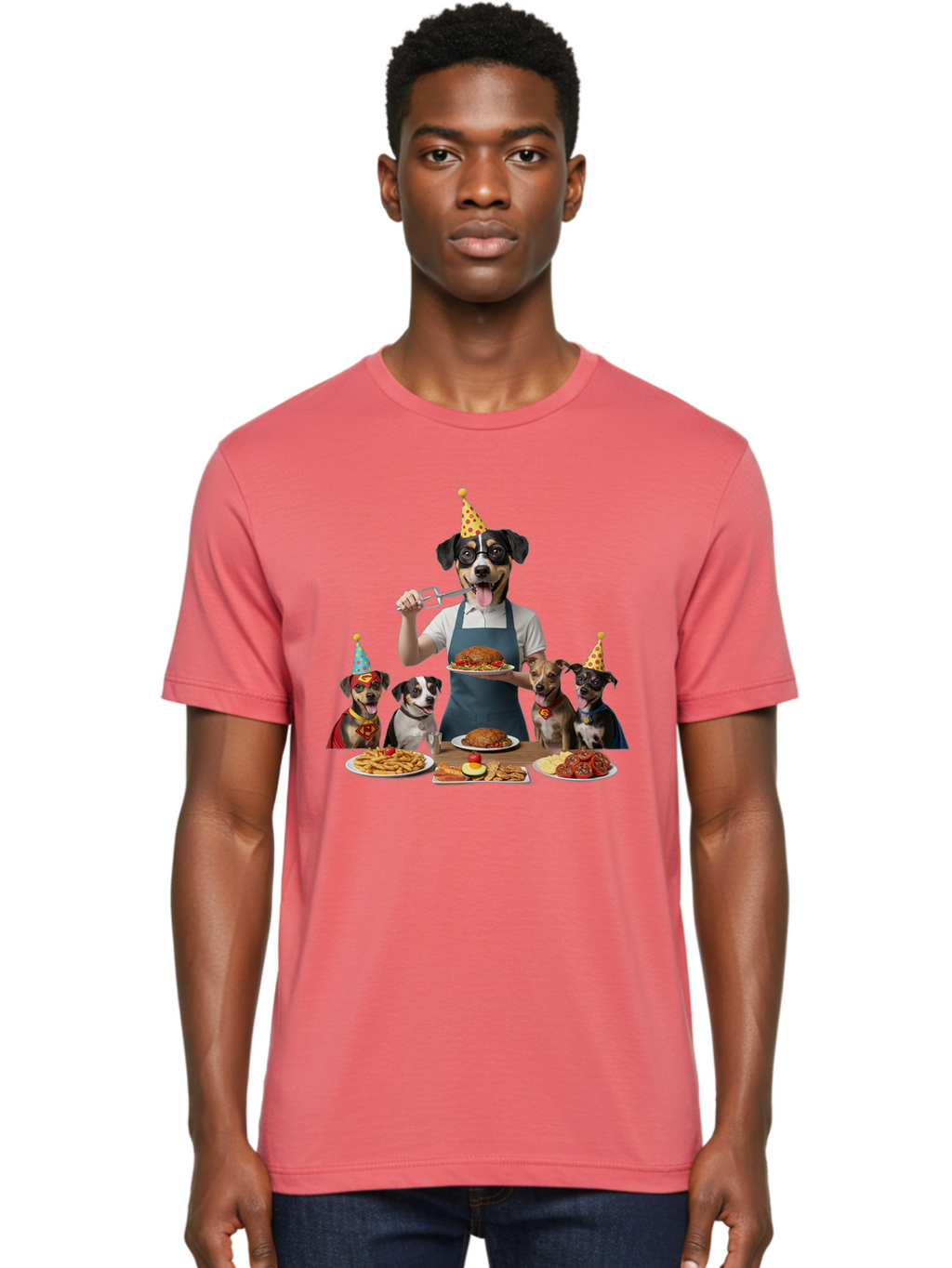 Dog-In-Apron Men'S Graphic Tee, 100% Cotton, Comfortable Casual Summer Wear, Machine Washable, Vintage Camera, Old Camera, Antique Camera, Black Camera, Classic Photography, Photography Equipment, Nostalgic Device, Film Camera, Camera Art Bah942