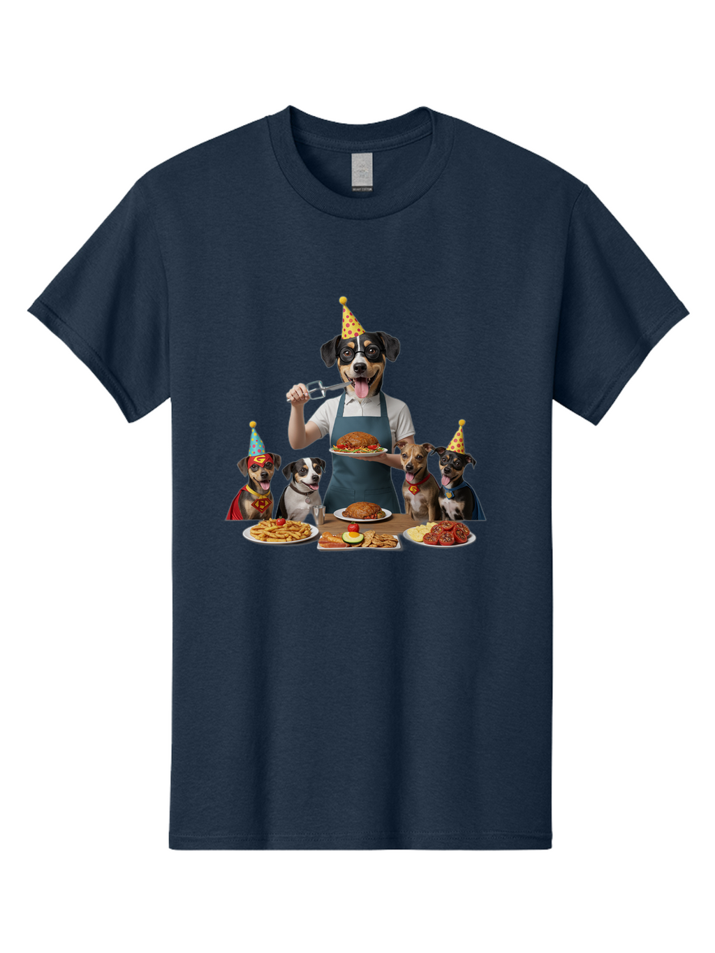 Dog-In-Apron Men'S Graphic Tee, 100% Cotton, Comfortable Casual Summer Wear, Machine Washable, Vintage Camera, Old Camera, Antique Camera, Black Camera, Classic Photography, Photography Equipment, Nostalgic Device, Film Camera, Camera Art Bah942