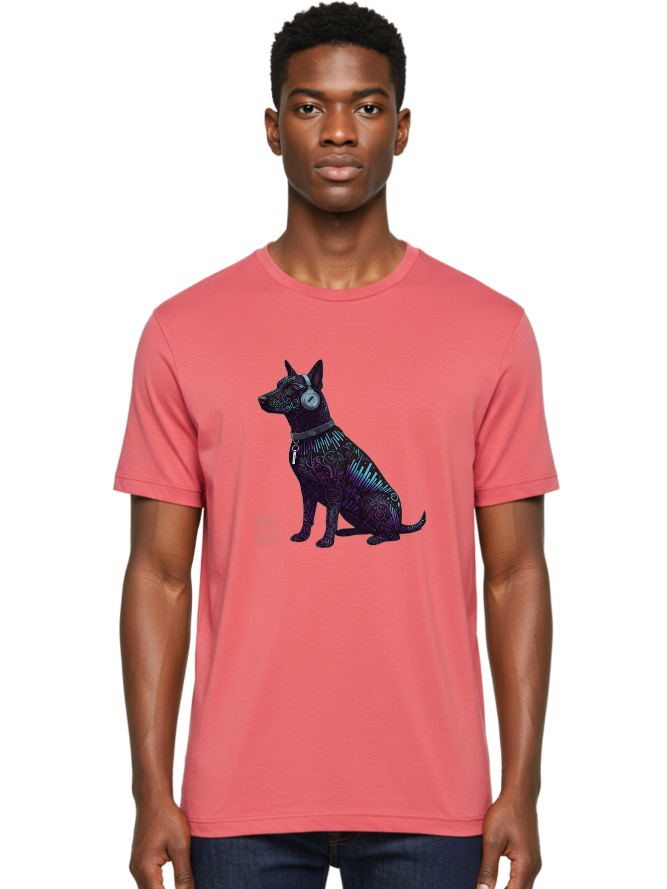 Dog-Wearing-Headphones-1 Men'S Graphic Tee, 100% Cotton, Comfortable Casual Summer Wear, Machine Washable, Vintage Camera, Old Camera, Antique Camera, Black Camera, Classic Photography, Photography Equipment, Nostalgic Device, Film Camera, Bah944