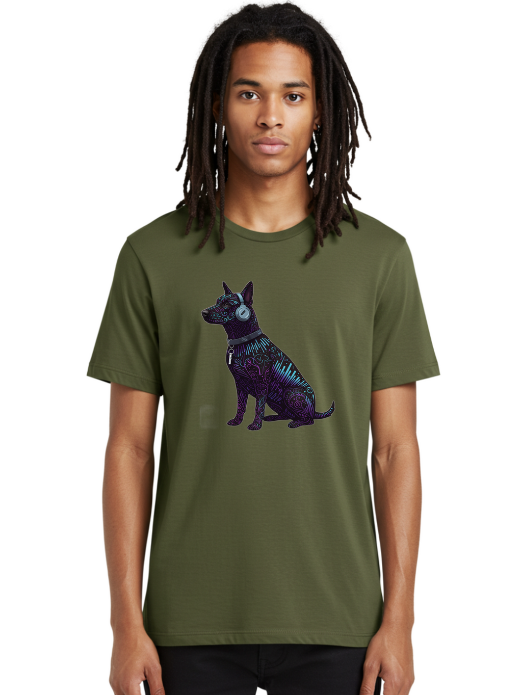 Dog-Wearing-Headphones-1 Men'S Graphic Tee, 100% Cotton, Comfortable Casual Summer Wear, Machine Washable, Vintage Camera, Old Camera, Antique Camera, Black Camera, Classic Photography, Photography Equipment, Nostalgic Device, Film Camera, Bah944