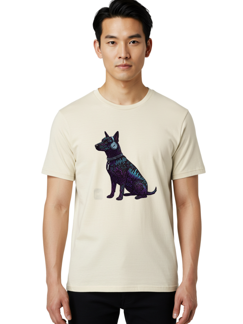 Dog-Wearing-Headphones-1 Men'S Graphic Tee, 100% Cotton, Comfortable Casual Summer Wear, Machine Washable, Vintage Camera, Old Camera, Antique Camera, Black Camera, Classic Photography, Photography Equipment, Nostalgic Device, Film Camera, Bah944