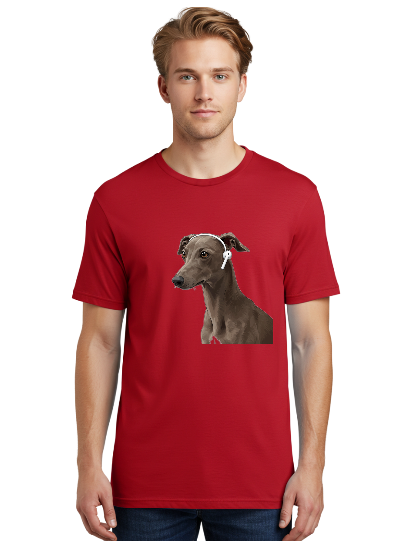 Dog-Wearing-Headphones Men'S Graphic Tee, 100% Cotton, Comfortable Casual Summer Wear, Machine Washable, Vintage Camera, Old Camera, Antique Camera, Black Camera, Classic Photography, Photography Equipment, Nostalgic Device, Film Camera, Bah945