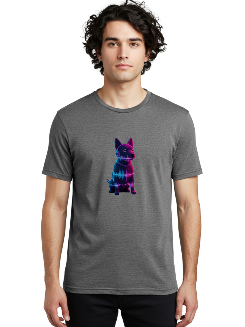 Dog-With-Headphones-1 Men'S Graphic Tee, 100% Cotton, Comfortable Casual Summer Wear, Machine Washable, Vintage Camera, Old Camera, Antique Camera, Black Camera, Classic Photography, Photography Equipment, Nostalgic Device, Film Camera, Bah948