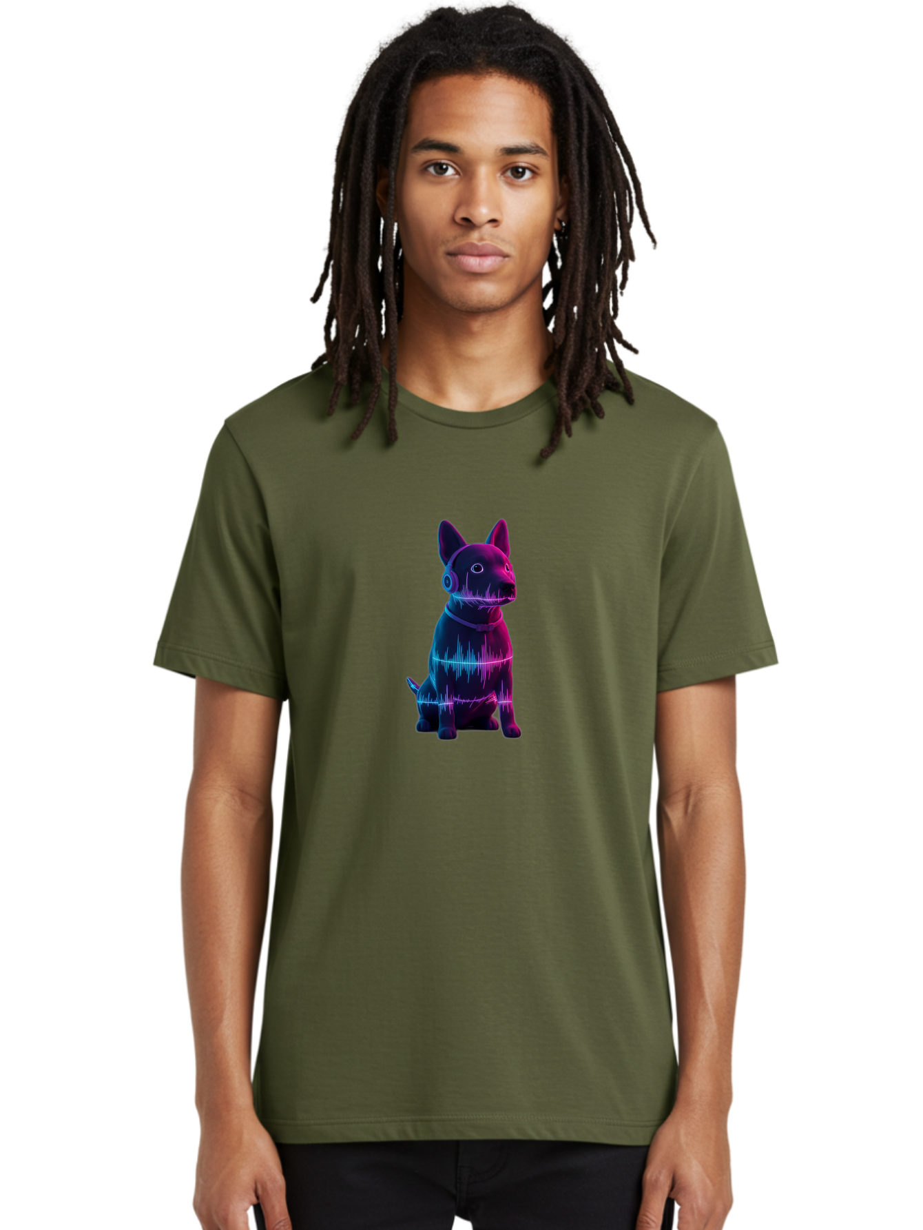 Dog-With-Headphones-1 Men'S Graphic Tee, 100% Cotton, Comfortable Casual Summer Wear, Machine Washable, Vintage Camera, Old Camera, Antique Camera, Black Camera, Classic Photography, Photography Equipment, Nostalgic Device, Film Camera, Bah948