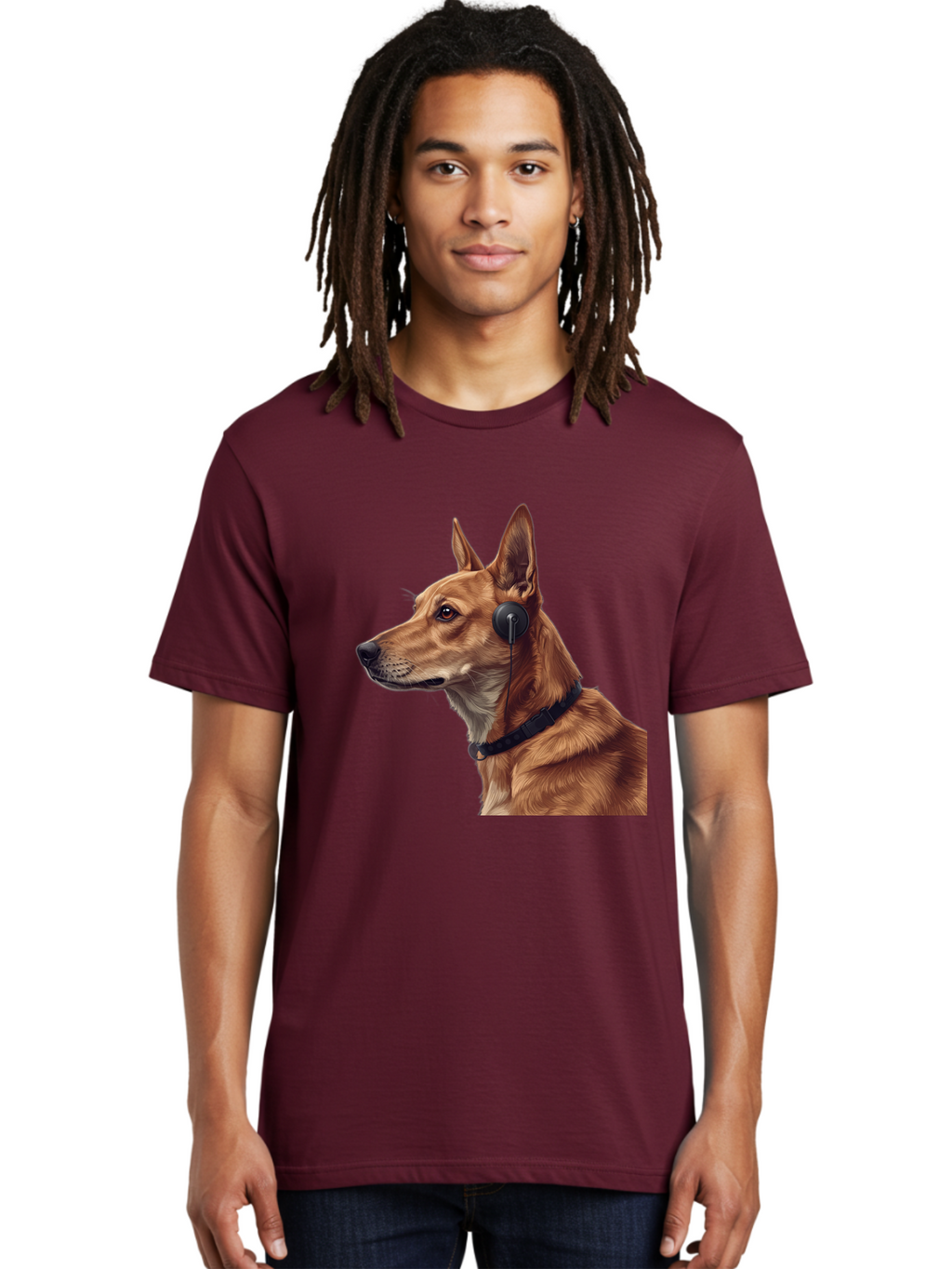 Dog-With-Headphones-2 Men'S Graphic Tee, 100% Cotton, Comfortable Casual Summer Wear, Machine Washable, Vintage Camera, Old Camera, Antique Camera, Black Camera, Classic Photography, Photography Equipment, Nostalgic Device, Film Camera, Bah949