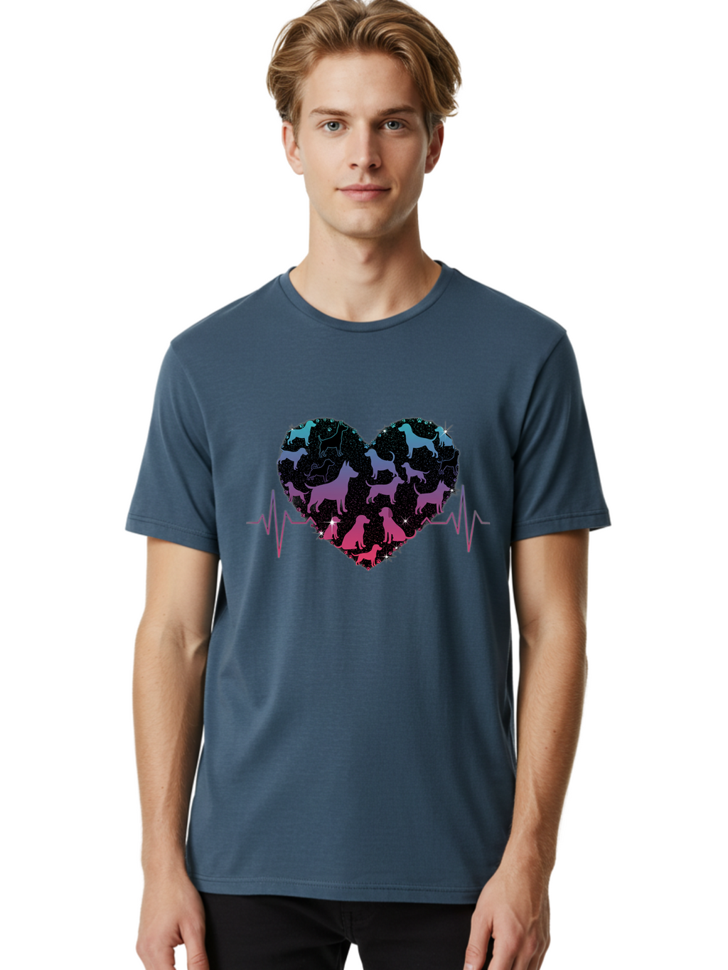 Dogs-In-Heart-1 Men'S Graphic Tee, 100% Cotton, Comfortable Casual Summer Wear, Machine Washable, Vintage Camera, Old Camera, Antique Camera, Black Camera, Classic Photography, Photography Equipment, Nostalgic Device, Film Camera, Camera Art Bah951