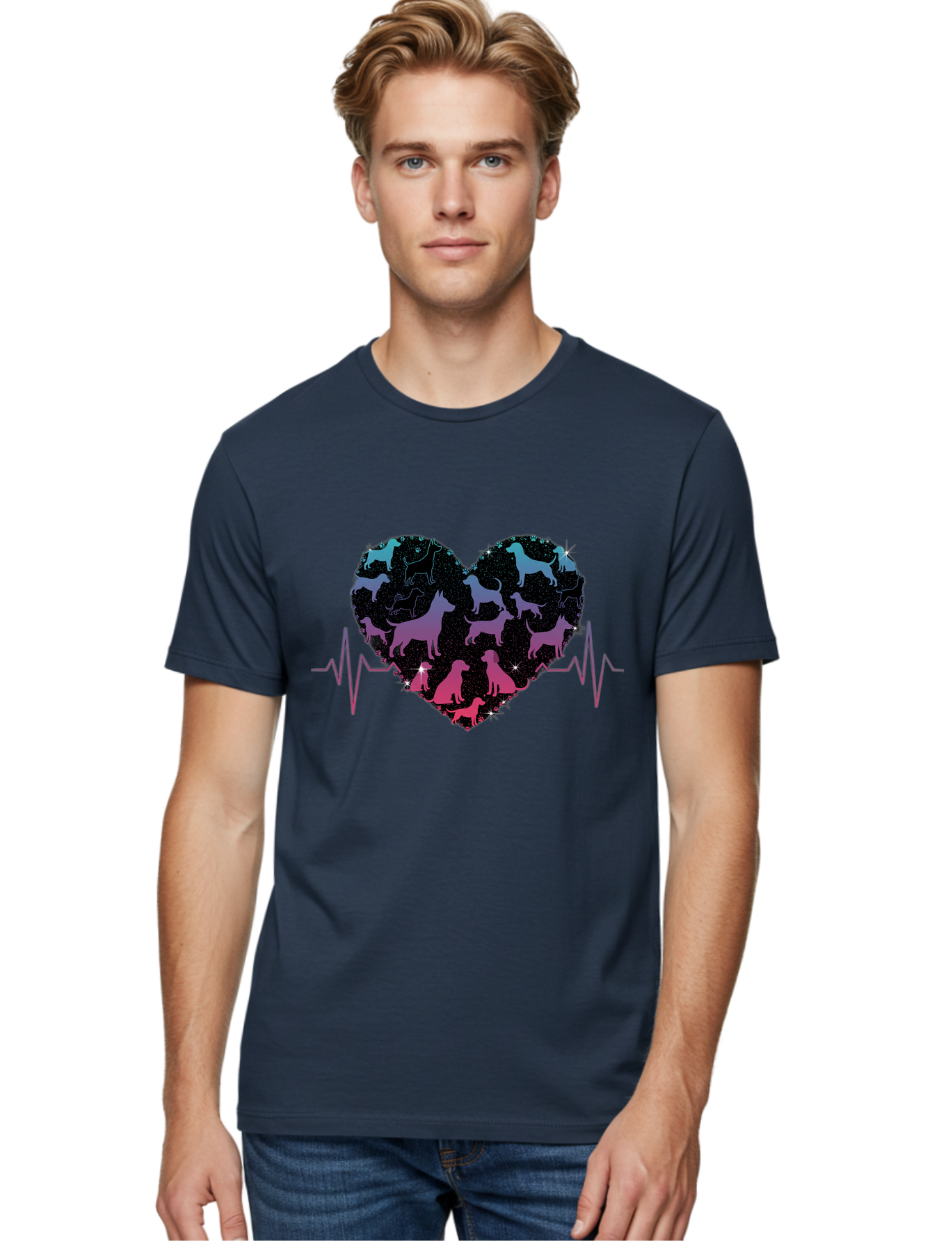 Dogs-In-Heart-1 Men'S Graphic Tee, 100% Cotton, Comfortable Casual Summer Wear, Machine Washable, Vintage Camera, Old Camera, Antique Camera, Black Camera, Classic Photography, Photography Equipment, Nostalgic Device, Film Camera, Camera Art Bah951