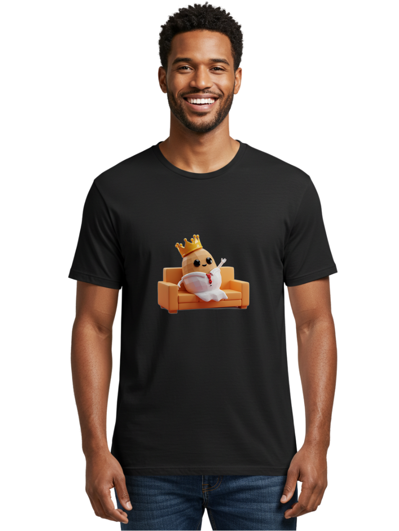 Egg-Character-On-Couch Men'S Graphic Tee, 100% Cotton, Comfortable Casual Summer Wear, Machine Washable, Vintage Camera, Old Camera, Antique Camera, Black Camera, Classic Photography, Photography Equipment, Nostalgic Device, Film Camera, Bah957