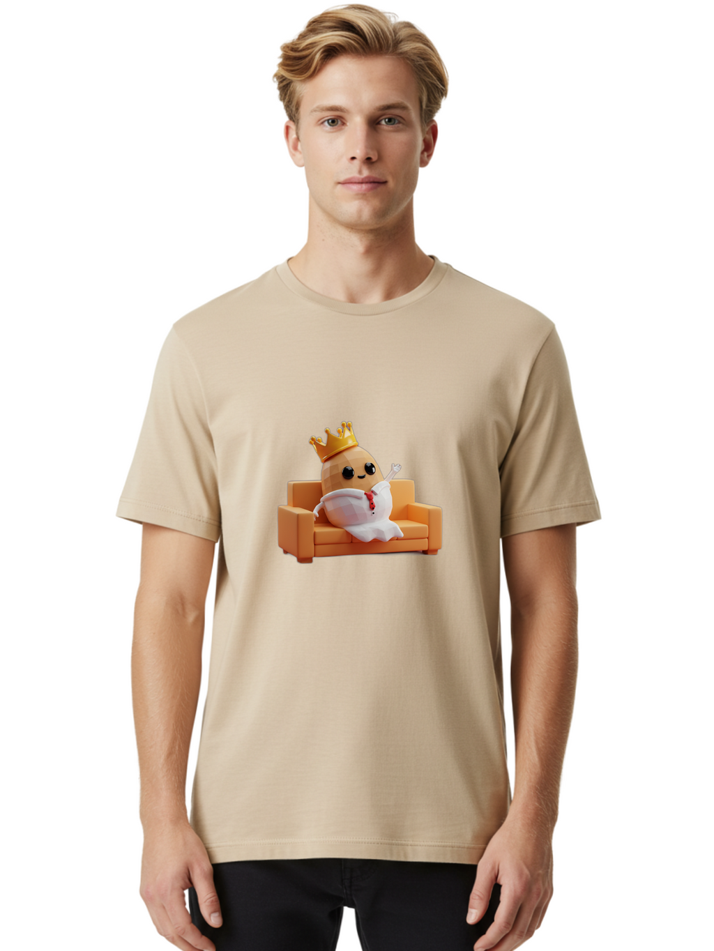 Egg-Character-On-Couch Men'S Graphic Tee, 100% Cotton, Comfortable Casual Summer Wear, Machine Washable, Vintage Camera, Old Camera, Antique Camera, Black Camera, Classic Photography, Photography Equipment, Nostalgic Device, Film Camera, Bah957