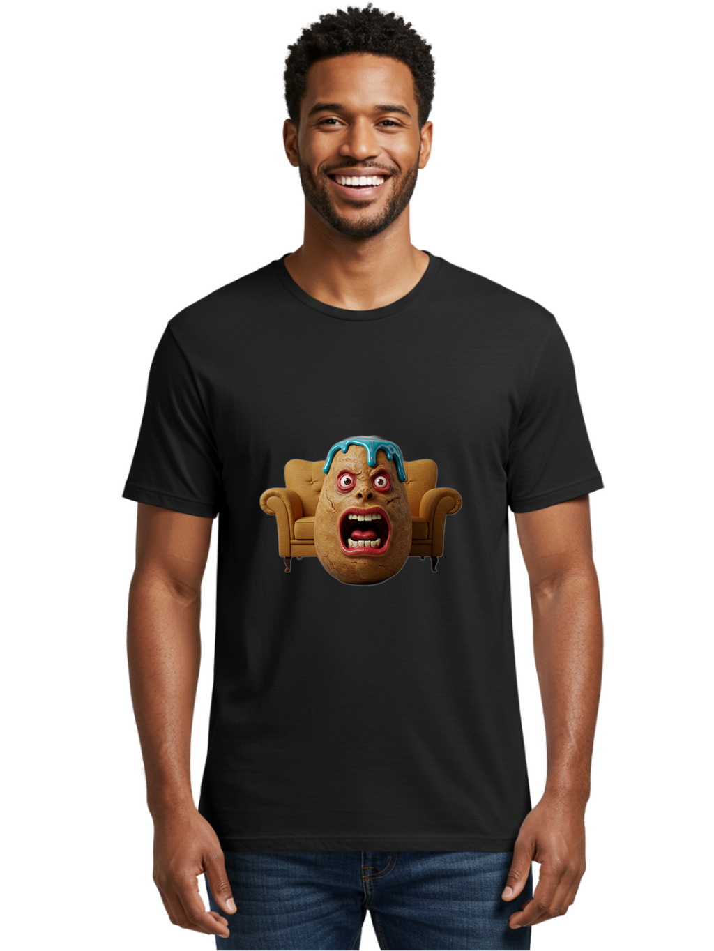 Egg-Head-On-Couch Men'S Graphic Tee, 100% Cotton, Comfortable Casual Summer Wear, Machine Washable, Vintage Camera, Old Camera, Antique Camera, Black Camera, Classic Photography, Photography Equipment, Nostalgic Device, Film Camera, Camera Art Bah958