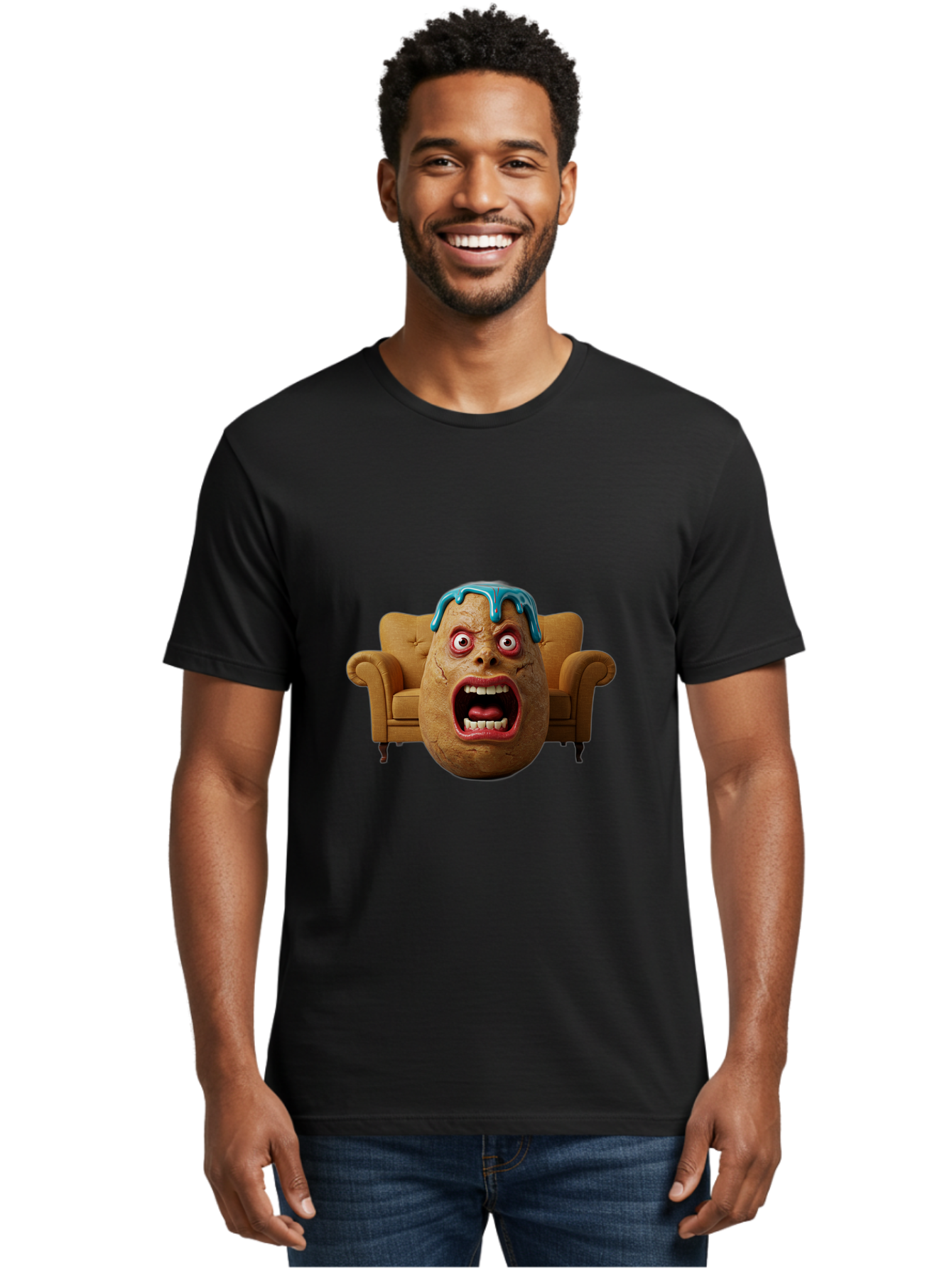 Egg-Head-On-Couch Men'S Graphic Tee, 100% Cotton, Comfortable Casual Summer Wear, Machine Washable, Vintage Camera, Old Camera, Antique Camera, Black Camera, Classic Photography, Photography Equipment, Nostalgic Device, Film Camera, Camera Art Bah958