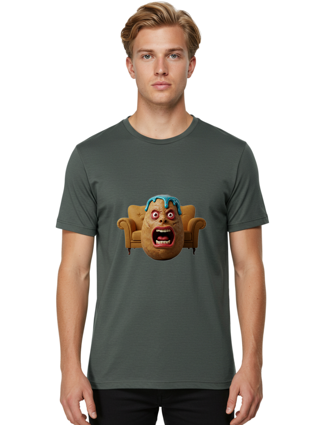 Egg-Head-On-Couch Men'S Graphic Tee, 100% Cotton, Comfortable Casual Summer Wear, Machine Washable, Vintage Camera, Old Camera, Antique Camera, Black Camera, Classic Photography, Photography Equipment, Nostalgic Device, Film Camera, Camera Art Bah958