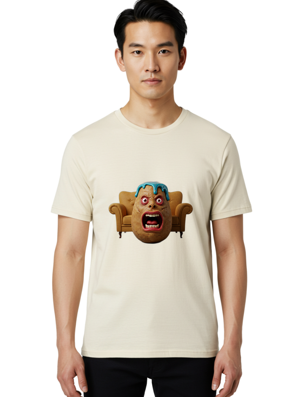 Egg-Head-On-Couch Men'S Graphic Tee, 100% Cotton, Comfortable Casual Summer Wear, Machine Washable, Vintage Camera, Old Camera, Antique Camera, Black Camera, Classic Photography, Photography Equipment, Nostalgic Device, Film Camera, Camera Art Bah958