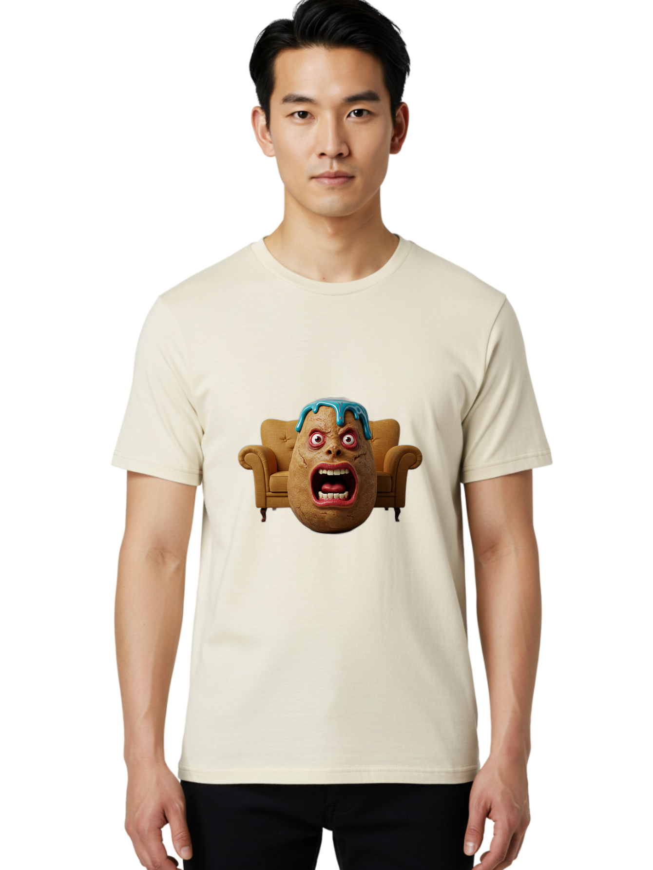Egg-Head-On-Couch Men'S Graphic Tee, 100% Cotton, Comfortable Casual Summer Wear, Machine Washable, Vintage Camera, Old Camera, Antique Camera, Black Camera, Classic Photography, Photography Equipment, Nostalgic Device, Film Camera, Camera Art Bah958