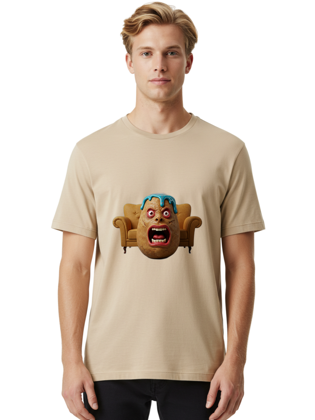 Egg-Head-On-Couch Men'S Graphic Tee, 100% Cotton, Comfortable Casual Summer Wear, Machine Washable, Vintage Camera, Old Camera, Antique Camera, Black Camera, Classic Photography, Photography Equipment, Nostalgic Device, Film Camera, Camera Art Bah958