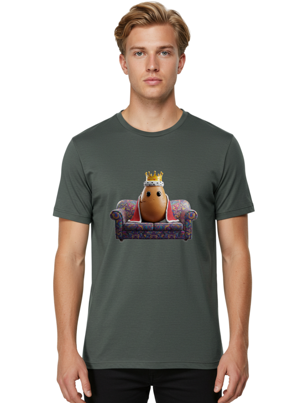 Egg-King-1 Men'S Graphic Tee, 100% Cotton, Comfortable Casual Summer Wear, Machine Washable, Vintage Camera, Old Camera, Antique Camera, Black Camera, Classic Photography, Photography Equipment, Nostalgic Device, Film Camera, Camera Art Bah959