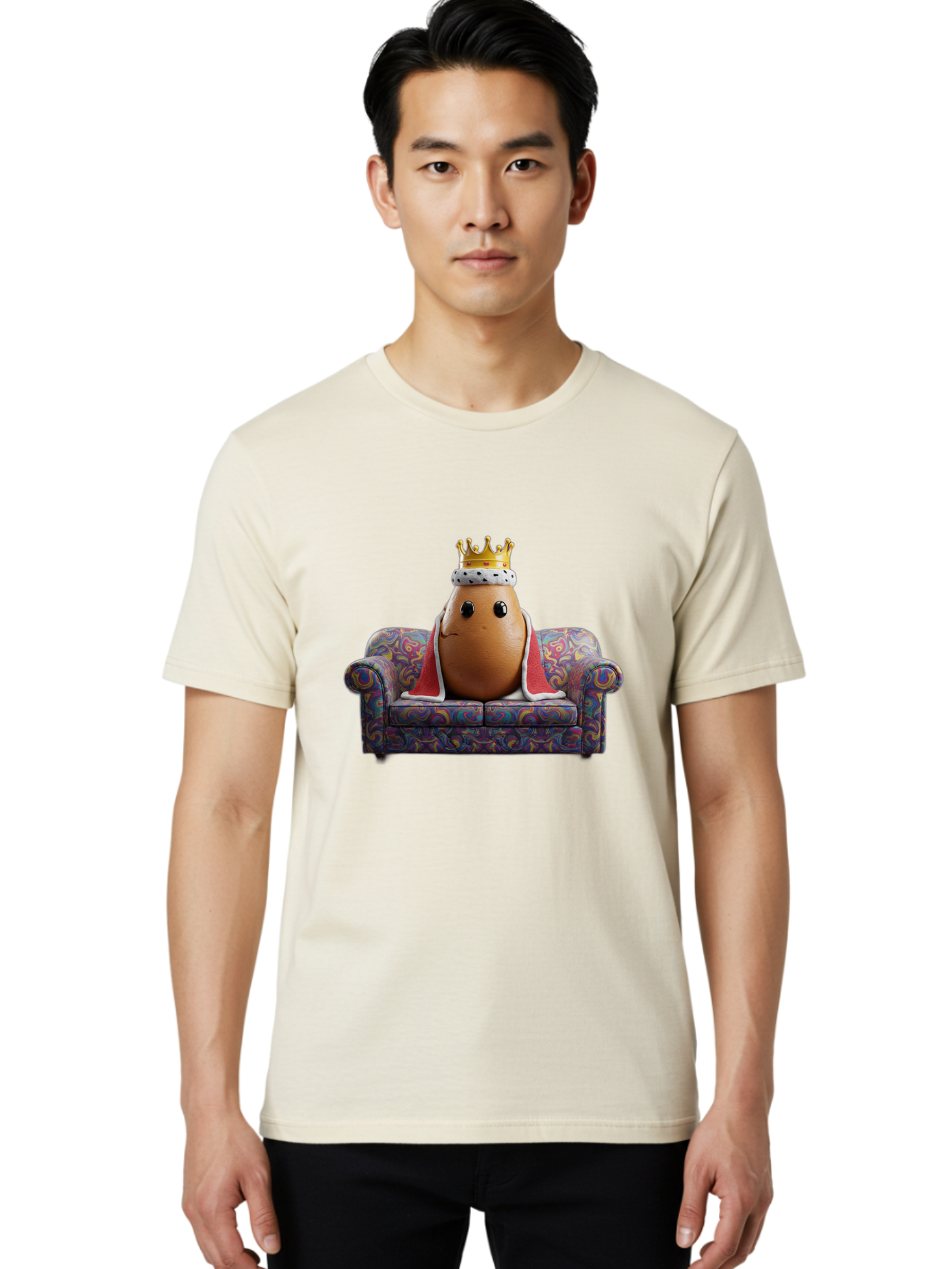 Egg-King-1 Men'S Graphic Tee, 100% Cotton, Comfortable Casual Summer Wear, Machine Washable, Vintage Camera, Old Camera, Antique Camera, Black Camera, Classic Photography, Photography Equipment, Nostalgic Device, Film Camera, Camera Art Bah959