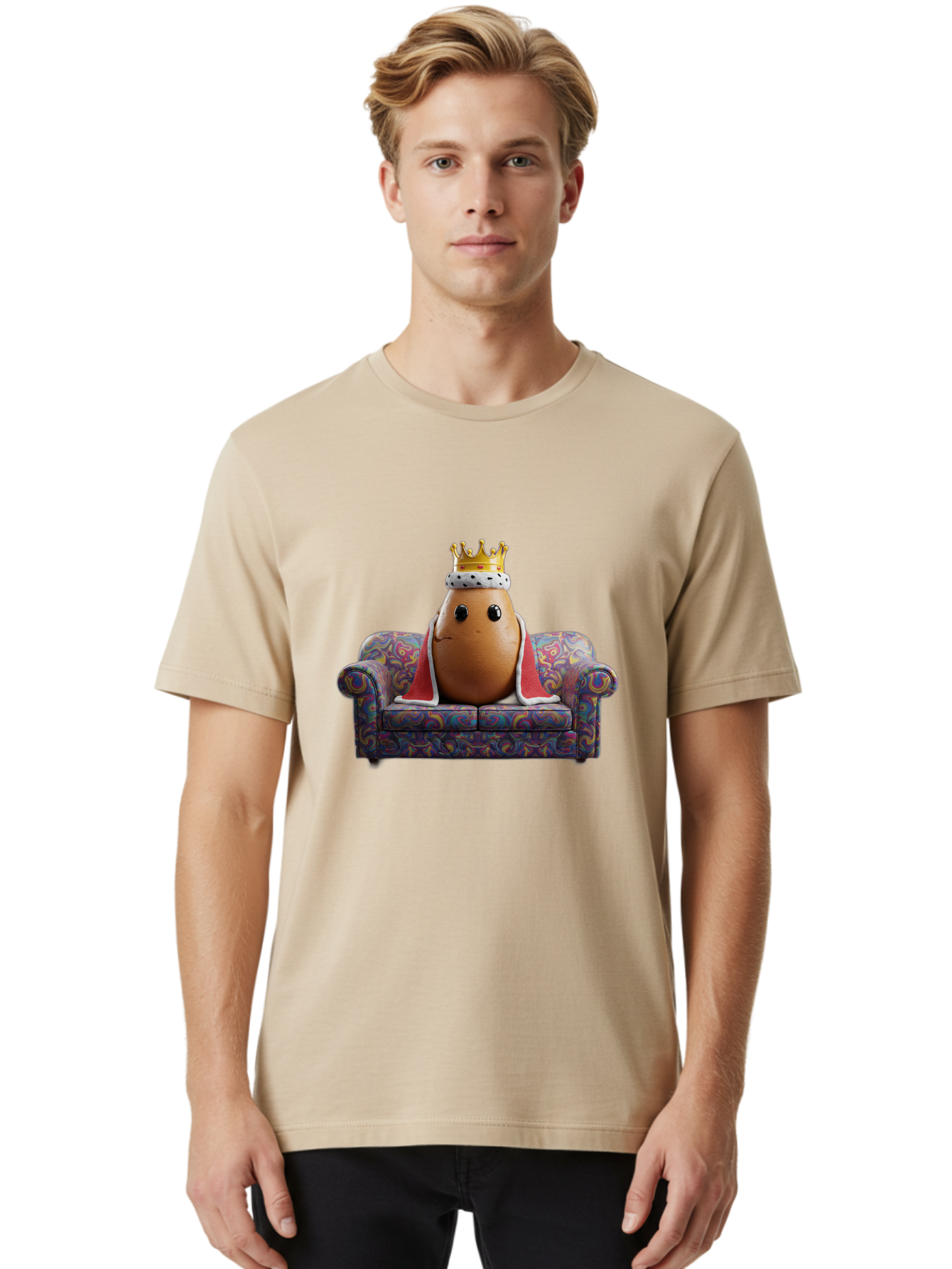 Egg-King-1 Men'S Graphic Tee, 100% Cotton, Comfortable Casual Summer Wear, Machine Washable, Vintage Camera, Old Camera, Antique Camera, Black Camera, Classic Photography, Photography Equipment, Nostalgic Device, Film Camera, Camera Art Bah959