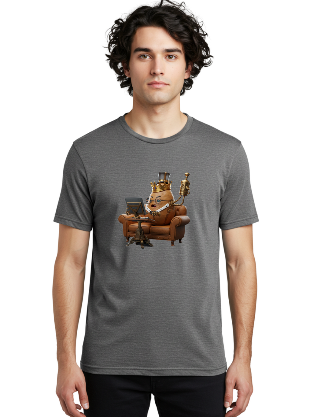 Egg-King-2 Men'S Graphic Tee, 100% Cotton, Comfortable Casual Summer Wear, Machine Washable, Vintage Camera, Old Camera, Antique Camera, Black Camera, Classic Photography, Photography Equipment, Nostalgic Device, Film Camera, Camera Art Bah960
