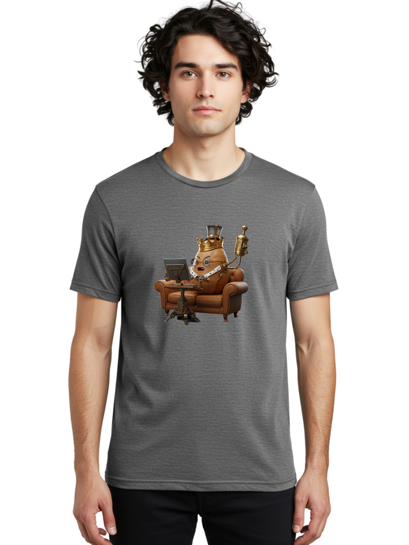 Egg-King-2 Men'S Graphic Tee, 100% Cotton, Comfortable Casual Summer Wear, Machine Washable, Vintage Camera, Old Camera, Antique Camera, Black Camera, Classic Photography, Photography Equipment, Nostalgic Device, Film Camera, Camera Art Bah960