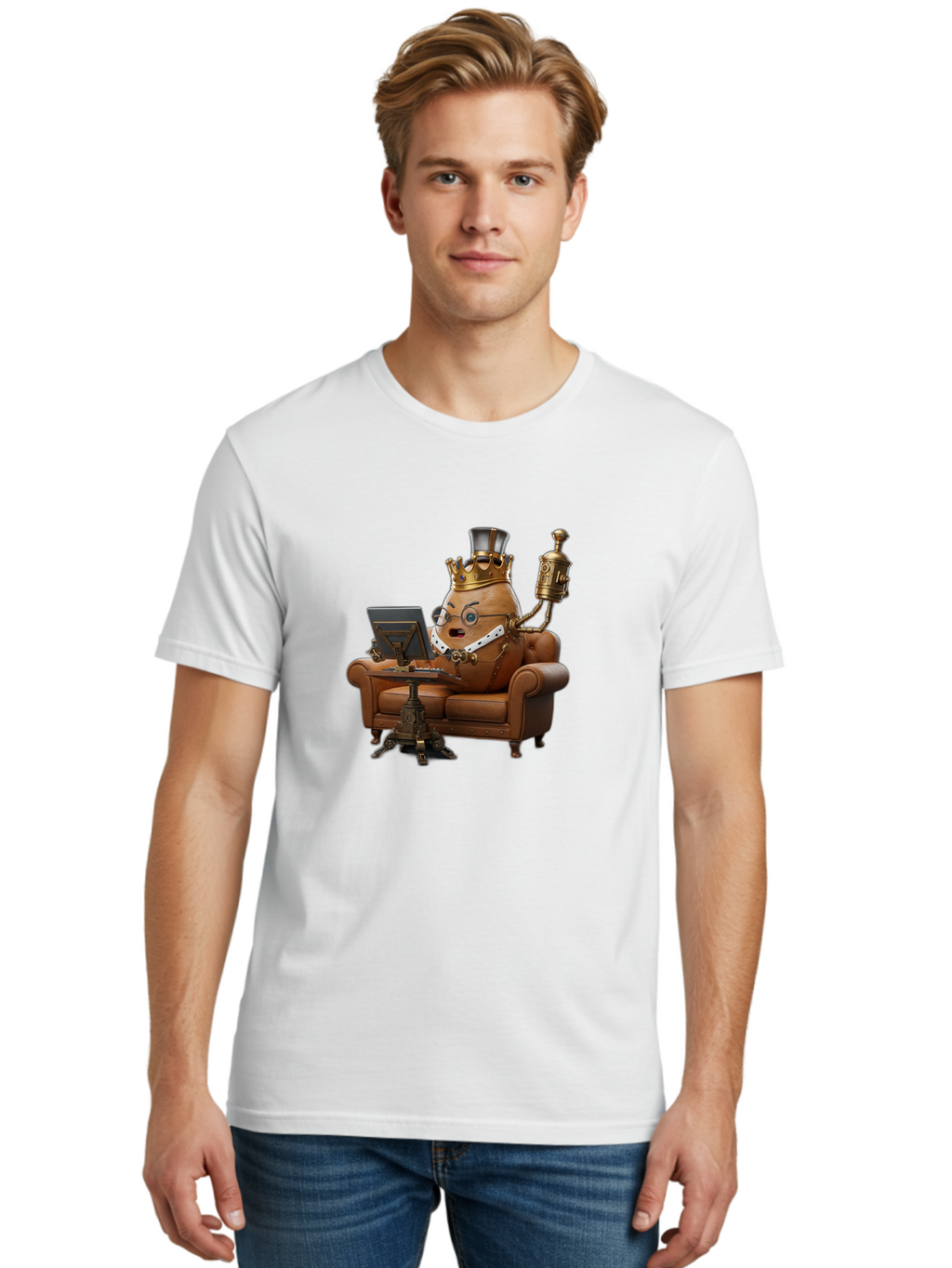 Egg-King-2 Men'S Graphic Tee, 100% Cotton, Comfortable Casual Summer Wear, Machine Washable, Vintage Camera, Old Camera, Antique Camera, Black Camera, Classic Photography, Photography Equipment, Nostalgic Device, Film Camera, Camera Art Bah960