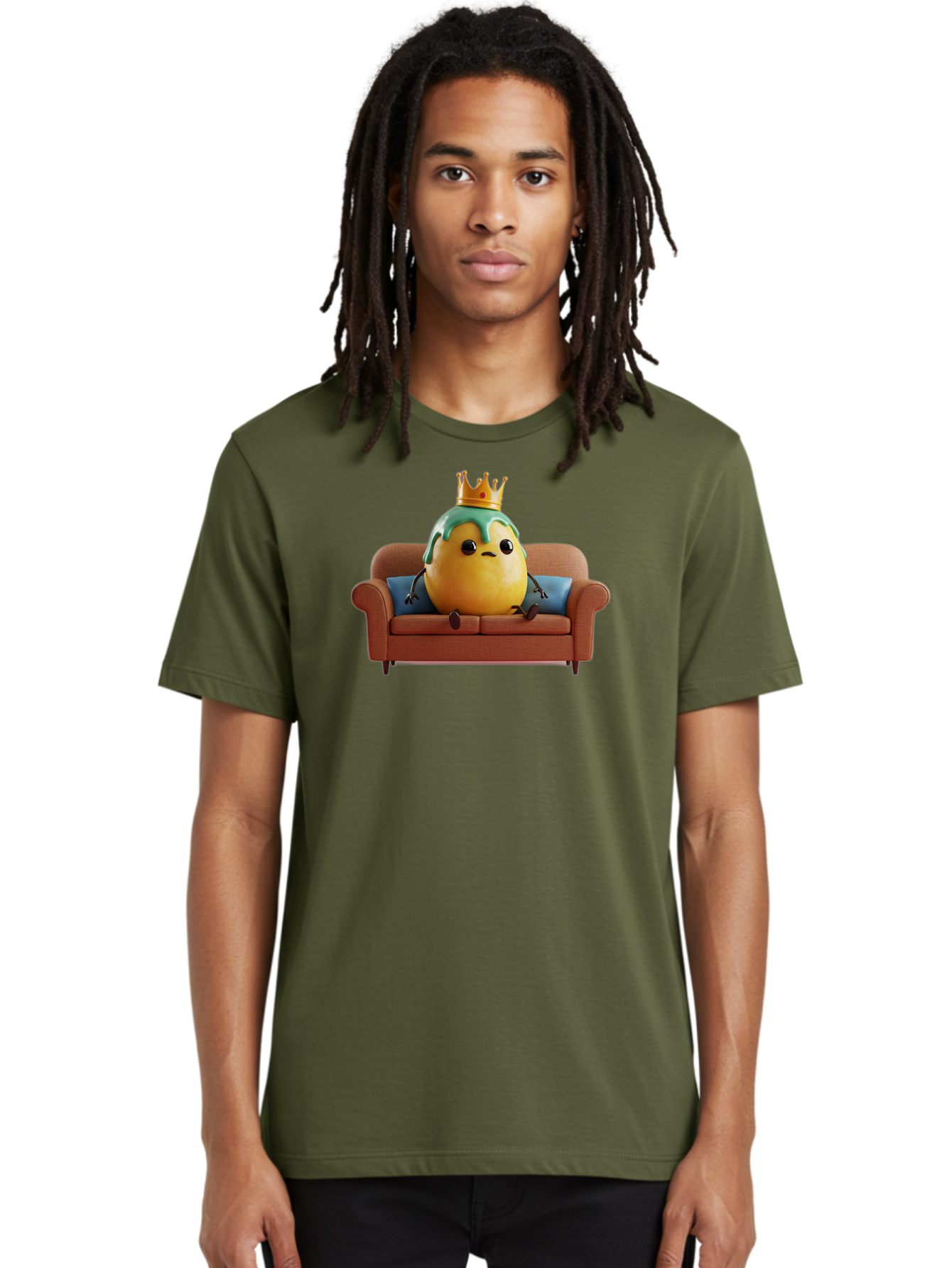 Egg-King-On-Sofa Men'S Graphic Tee, 100% Cotton, Comfortable Casual Summer Wear, Machine Washable, Vintage Camera, Old Camera, Antique Camera, Black Camera, Classic Photography, Photography Equipment, Nostalgic Device, Film Camera, Camera Art Bah961