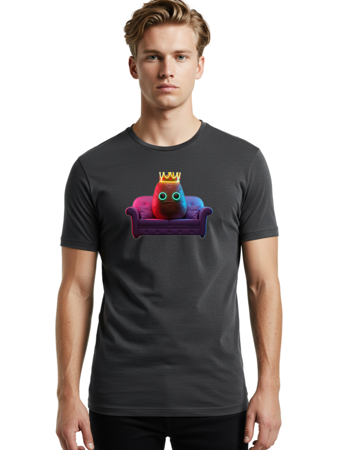 Egg-With-Crown Men'S Graphic Tee, 100% Cotton, Comfortable Casual Summer Wear, Machine Washable, Vintage Camera, Old Camera, Antique Camera, Black Camera, Classic Photography, Photography Equipment, Nostalgic Device, Film Camera, Camera Art Bah963