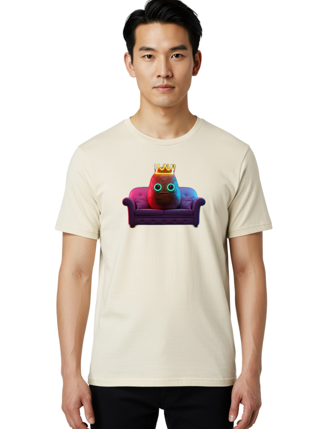 Egg-With-Crown Men'S Graphic Tee, 100% Cotton, Comfortable Casual Summer Wear, Machine Washable, Vintage Camera, Old Camera, Antique Camera, Black Camera, Classic Photography, Photography Equipment, Nostalgic Device, Film Camera, Camera Art Bah963