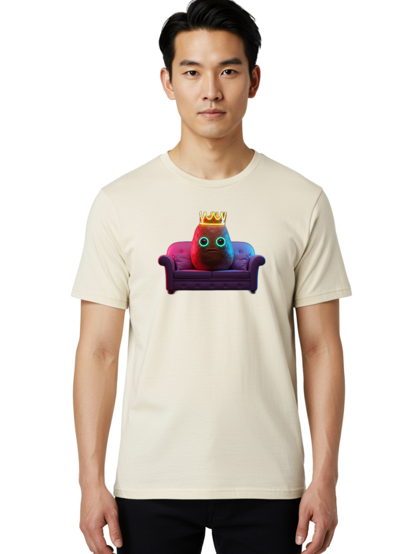 Egg-With-Crown Men'S Graphic Tee, 100% Cotton, Comfortable Casual Summer Wear, Machine Washable, Vintage Camera, Old Camera, Antique Camera, Black Camera, Classic Photography, Photography Equipment, Nostalgic Device, Film Camera, Camera Art Bah963