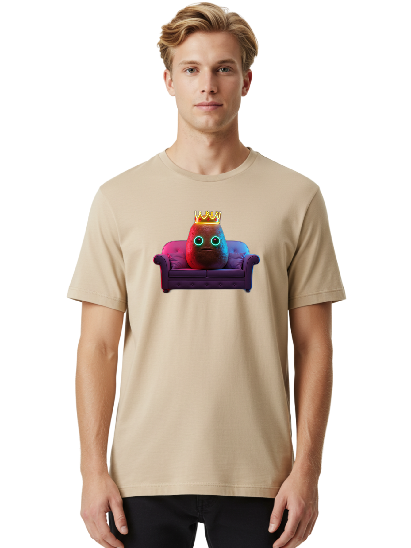 Egg-With-Crown Men'S Graphic Tee, 100% Cotton, Comfortable Casual Summer Wear, Machine Washable, Vintage Camera, Old Camera, Antique Camera, Black Camera, Classic Photography, Photography Equipment, Nostalgic Device, Film Camera, Camera Art Bah963
