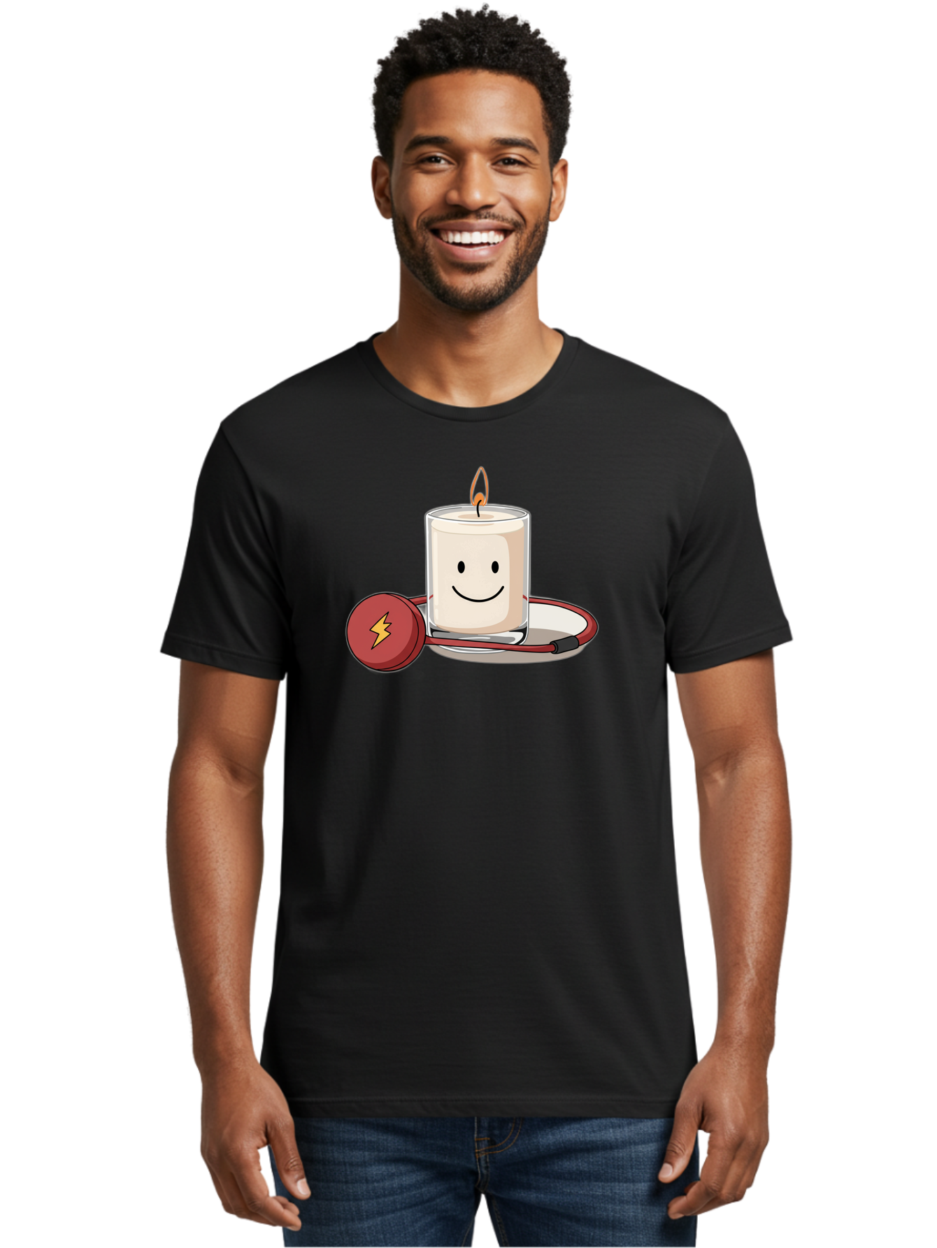 Electric-Candle-1 Men'S Graphic Tee, 100% Cotton, Comfortable Casual Summer Wear, Machine Washable, Vintage Camera, Old Camera, Antique Camera, Black Camera, Classic Photography, Photography Equipment, Nostalgic Device, Film Camera, Camera Art Bah964