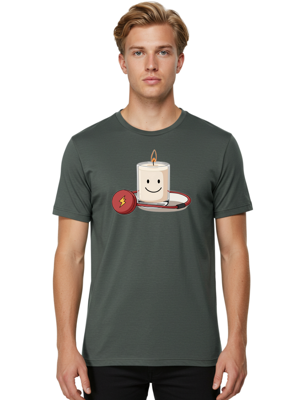 Electric-Candle-1 Men'S Graphic Tee, 100% Cotton, Comfortable Casual Summer Wear, Machine Washable, Vintage Camera, Old Camera, Antique Camera, Black Camera, Classic Photography, Photography Equipment, Nostalgic Device, Film Camera, Camera Art Bah964