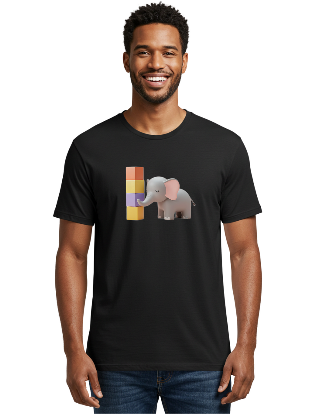 Elephant-And-Blocks Men'S Graphic Tee, 100% Cotton, Comfortable Casual Summer Wear, Machine Washable, Vintage Camera, Old Camera, Antique Camera, Black Camera, Classic Photography, Photography Equipment, Nostalgic Device, Film Camera, Bah967