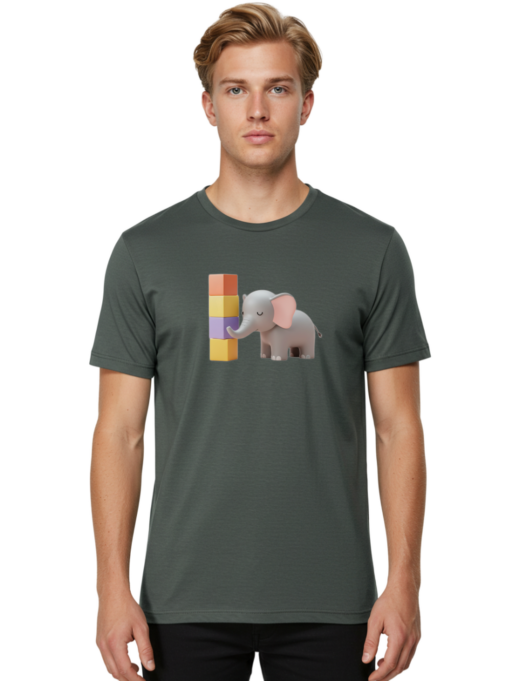 Elephant-And-Blocks Men'S Graphic Tee, 100% Cotton, Comfortable Casual Summer Wear, Machine Washable, Vintage Camera, Old Camera, Antique Camera, Black Camera, Classic Photography, Photography Equipment, Nostalgic Device, Film Camera, Bah967