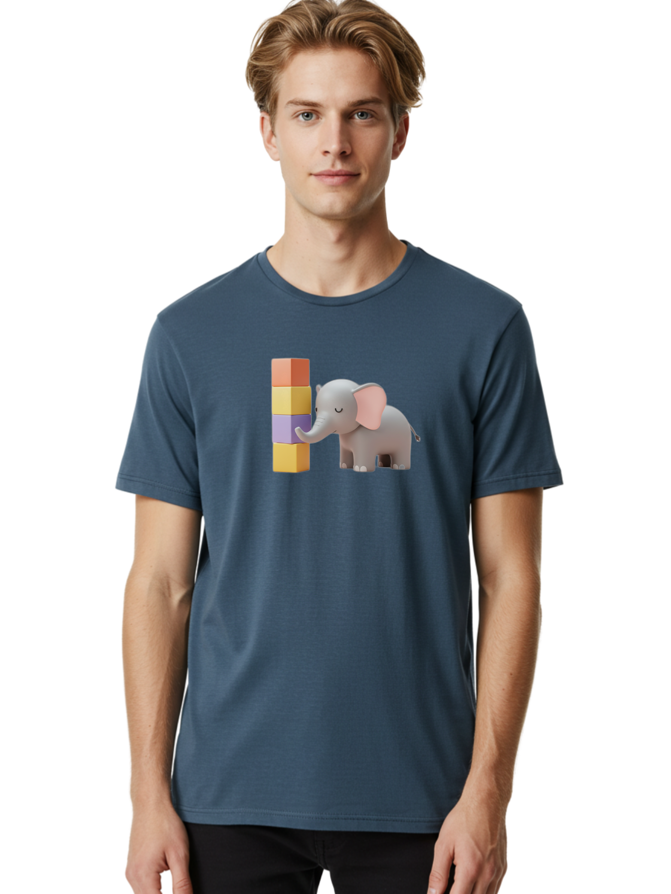 Elephant-And-Blocks Men'S Graphic Tee, 100% Cotton, Comfortable Casual Summer Wear, Machine Washable, Vintage Camera, Old Camera, Antique Camera, Black Camera, Classic Photography, Photography Equipment, Nostalgic Device, Film Camera, Bah967
