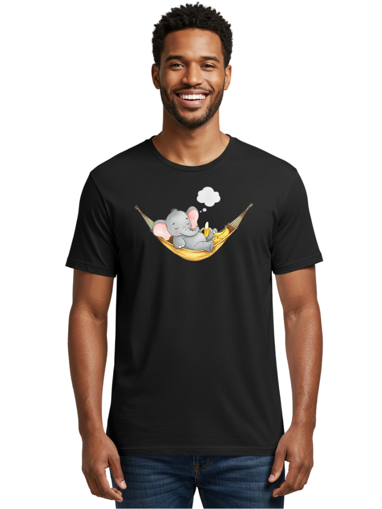 Elephant-In-Hammock Men'S Graphic Tee, 100% Cotton, Comfortable Casual Summer Wear, Machine Washable, Vintage Camera, Old Camera, Antique Camera, Black Camera, Classic Photography, Photography Equipment, Nostalgic Device, Film Camera, Bah969