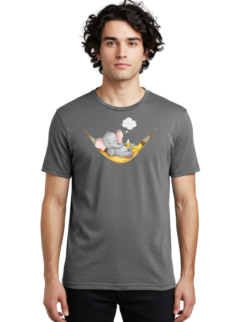 Elephant-In-Hammock Men'S Graphic Tee, 100% Cotton, Comfortable Casual Summer Wear, Machine Washable, Vintage Camera, Old Camera, Antique Camera, Black Camera, Classic Photography, Photography Equipment, Nostalgic Device, Film Camera, Bah969