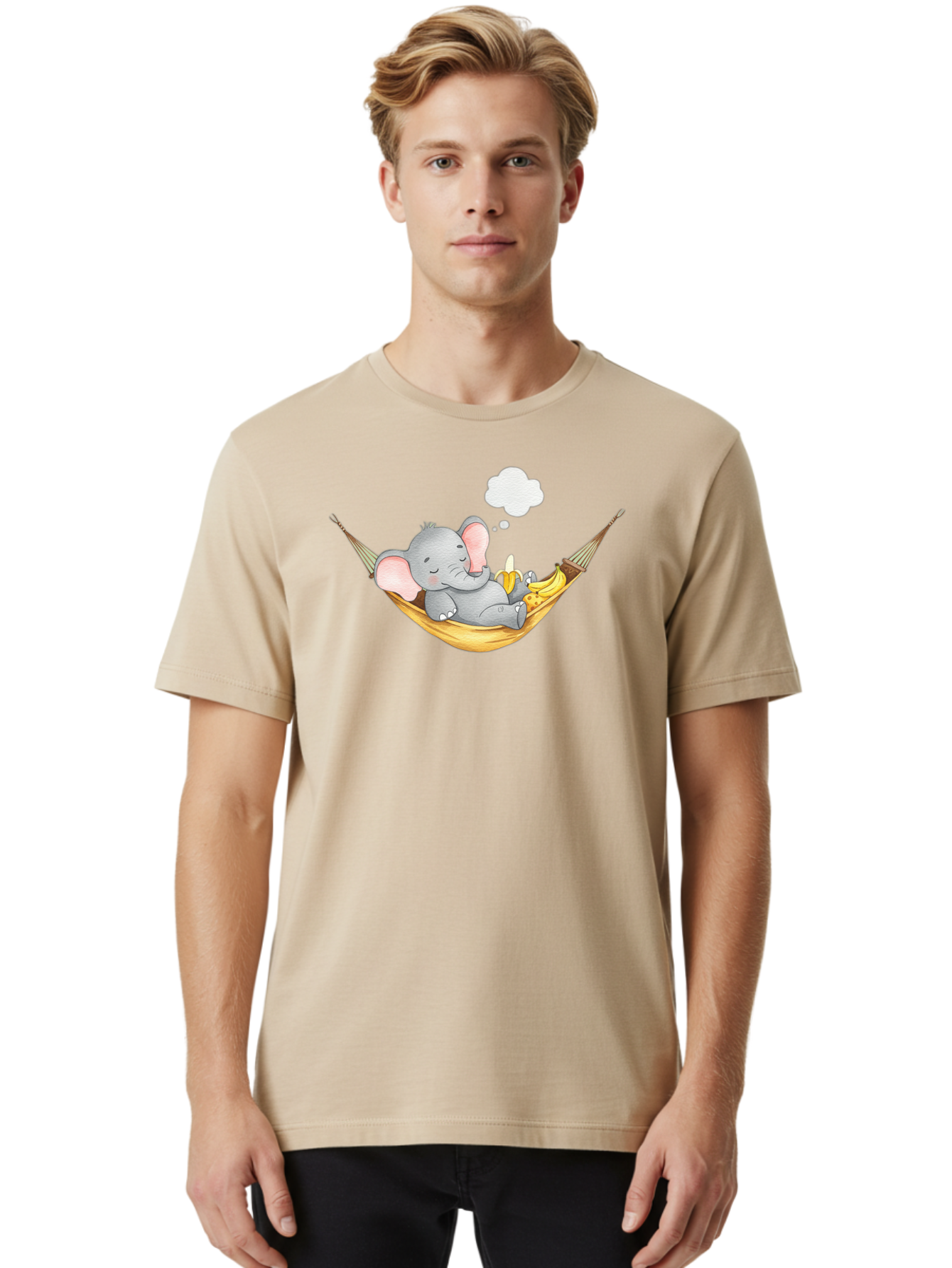 Elephant-In-Hammock Men'S Graphic Tee, 100% Cotton, Comfortable Casual Summer Wear, Machine Washable, Vintage Camera, Old Camera, Antique Camera, Black Camera, Classic Photography, Photography Equipment, Nostalgic Device, Film Camera, Bah969