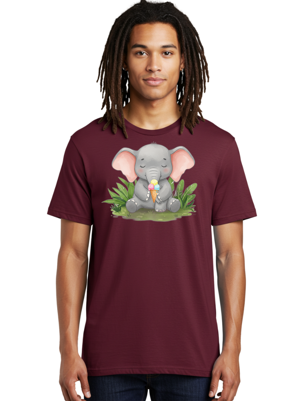 Elephant-With-Ice-Cream Men'S Graphic Tee, 100% Cotton, Comfortable Casual Summer Wear, Machine Washable, Vintage Camera, Old Camera, Antique Camera, Black Camera, Classic Photography, Photography Equipment, Nostalgic Device, Film Camera, Bah973